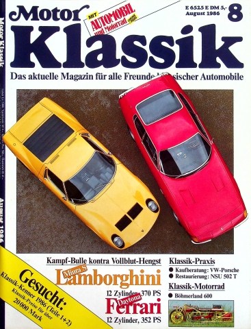 Motor Klassik 08/1986 Motor Klassik 08/1986